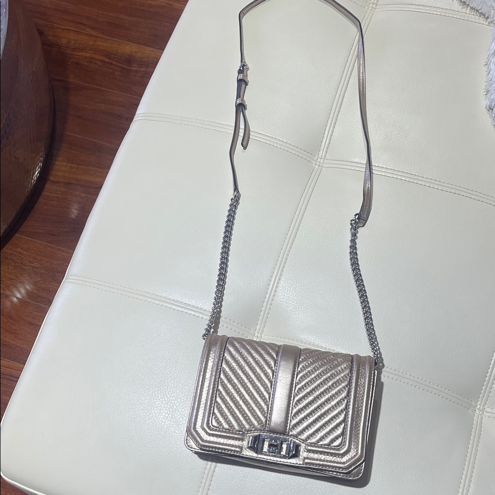 Rebecca Minkoff Light Pink Metallic Crossbody Bag